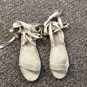 Never worn ASOS espadrille wrap sandals